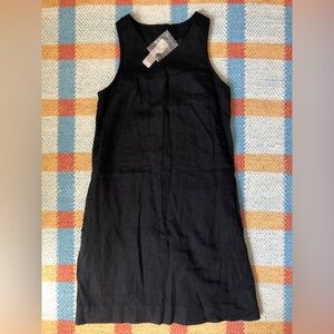 J Crew Beauchamps Linen Tank dress with button back detail size XXS NWT